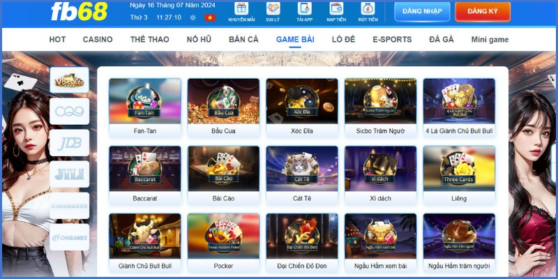 Chuyên mục Game Bài tại FB68