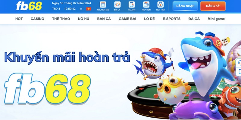 Ưu đãi hoàn trả hấp dẫn tại nhiều sảnh game