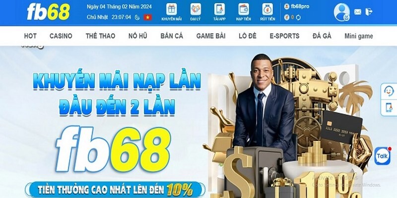 Một vài cách thức nạp tiền thông dụng mà FB68 cung cấp